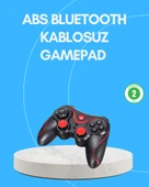 Uzun Pil Ömürlü Kablosuz Oyun Kumandası PC Telefon Tablet İçin thumbnail 1