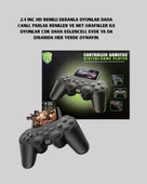 2.4 İnç Ekranlı 500 Oyunlu Taşınabilir Retro Oyun Konsolu Şarjlı El Tipi Mini thumbnail 4