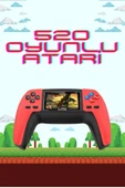 520 Retro Oyunlu El Konsolu Atari Oyun Konsolu Taşınabilir thumbnail 1