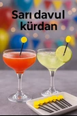 50’li Sarı Davul Kürdan 12 cm – Parti, Sunum, Kanape, Kokteyl ve Peynir Tabağı İçin Dekoratif Kürdan thumbnail 4