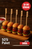50’li Paket | 20 cm Bambu Sunum Kürdanı – Kanape, Kokteyl, Mini Hamburger, Atıştırmalık Kürdan thumbnail 2