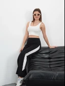 Yandan katlamalı pantolon siyah thumbnail 2