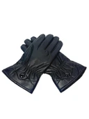 JTAW25ELD1665 DERİ ELDİVEN İÇİ POLARLI M BEDEN SİYAH JANTİ ELDİVEN thumbnail 1