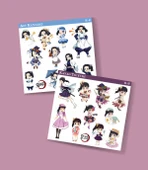 Kanao Tsuyuri-Demon Slayer-Aoi Kanzaki-parlak kağıt -2li sticker set süsleme thumbnail 2