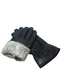 JTAW25ELD1665 DERİ ELDİVEN İÇİ POLARLI M BEDEN SİYAH JANTİ ELDİVEN thumbnail 2