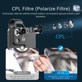 Apexel 200x Büyütmeli Mobil Mikroskop Telefon Lensi LED Işıklı Portatif Tak Çalıştır Polarize Filtreli thumbnail 5