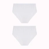 Büyük Beden 2li Yüksek Bel İz Yapmaz Slip Bambu Külot thumbnail 3