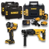 DeWalt DCF922 DCH133 DCG407 18V XR 3’lü Profesyonel Set (2 Adet 4.0Ah Akü  Şarj  TSTAK) thumbnail 1
