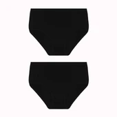 Büyük Beden 2li Yüksek Bel İz Yapmaz Slip Bambu Külot thumbnail 1