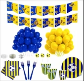 Taraftar Sarı Lacivert 16 Kişilik Doğum Günü Seti thumbnail 1