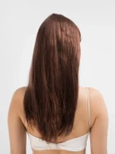 Kahve Renk Uzun Düz Parti Peruğu - Uzun Kahverengi Peruk thumbnail 2