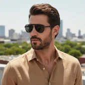 Daniel Klein DK3279-3 Siyah Damla Model All Black Polarize Camlı Erkek Güneş Gözlüğü thumbnail 1