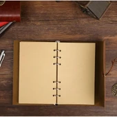 Yaprak Kabartmalı Deri Hatıra Defteri thumbnail 2