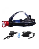 Orjinal 800 Lümen T6 Şarjlı Kafa Feneri thumbnail 3