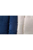 Özdilek Colourist Aile Bornoz Seti - Lacivert - Krem thumbnail 2