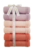 Özdilek Dory Yüz Havlusu 6 Adet- Pembe Krem Lila thumbnail 9