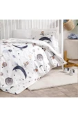 Özdilek Özdilek Ranforce Bebek Nevresim Takımı Cute Space Krem thumbnail 1