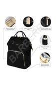 Çok Amaçlı Anne Bebek Bakım Sırt Çantası Klasik Siyah thumbnail 1