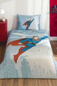 Özdilek Özdilek Superman Hero Tek Kişilik Lisanslı Lastikli Çarşaf Çocuk Nevresim Takımı thumbnail 4