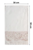 Çınar Jakarlı 6’lı Kadife Pamuklu El ve Yüz Havlu Seti 30x50 cm - 00434- Gold thumbnail 4