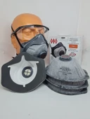 BLN BM 022 PRO X AC FFP2 NR AKTİF KARBON FİLTRELİ TOZ MASKESİ (1APARAT - 5 MASKE) thumbnail 5