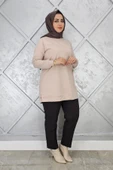 KADIN TAŞ VE DÜĞME DETAYLI TESETTÜR TUNİK thumbnail 1