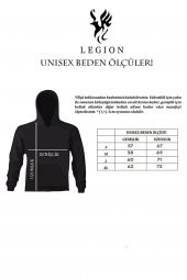 Siyah Unisex Jurassic Park Baskılı Tasarım 2 İplik Sweatshirt Hoo - 8