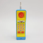 Sesli Işıklı Eğitici Oyuncak Telefon - Sarı Mavi - 1