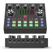 Canlı Web yayını için ses mikseri kondanser mikrofon paketi canlı stüdyo thumbnail 2