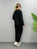 Kadın Uzun Kollu Bisiklet Yaka Viskon Iki Iplik Bluz Ve Pantolon Ikili Takım thumbnail 4