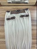 Kadınca Peruk - Wavy (150 Gr) Platin Yarım Ay İki Yan 3 Parça Set thumbnail 2