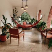 AVONNI AV-60193-3T-CPR Bakır Patina Boyalı Modern Avize E27 Metal Cam 40cm thumbnail 3