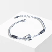 Deniz Çapalı Siyah Silver Çelik Erkek Bileklik thumbnail 1