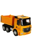 1:18 Sesli Işıklı USB Şarjlı Uzaktan Kumandalı Damperli Kamyon – 2.4 GHz, Hareketli Kasa, Gerçekçi İnşaat Aracı Oyuncak thumbnail 3