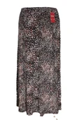 Kadın Battal Beden 8 Parça Kaliteli Lastikli Siyah Etek Desen 09 thumbnail 1