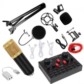 V8s Canlı yayın seti Ses Kartı Kondenser mikrofon Bluetooth thumbnail 2