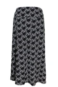Nehir Lastikli Zikzak Desen Siyah Etek thumbnail 4