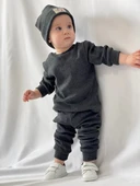 MiaBaby Pamuk Bereli 3'lü Takım Bebek ve Çocuk Antrasit thumbnail 1