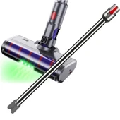 Dyson V12 Uyumlu Süpürge Borusu+LED Yeşil Işıklı Süpürge Başlığı Seti Fluffy Yumuşak Rulo Başlık Sadece V12 uyar thumbnail 1