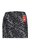 Kadın Betül 8 Parça Lastikli Astarsız Siyah Leopar Desenli Etek thumbnail 2