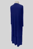 Kadin Buyuk Beden Taşlı Saks Mavi Anne Abiye Takım thumbnail 5