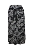 Nehir Lastikli Taş Bulut Desen Siyah Etek thumbnail 1