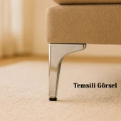 Mobilya Ayağı Dayanıklı Modern Tasarım Koltuk Sehpa Masa TV Ünitesi 17 cm Krom Gümüş Metal 4 Adet thumbnail 2