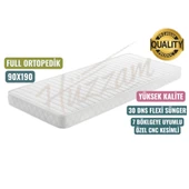 90x190x12 cm Ortopedik Sünger Yatak / 30 DNS Yüksek Yoğunluklu / Orta-Sert / Tek Kişilik / Çift Yönlü / Yaysız thumbnail 1