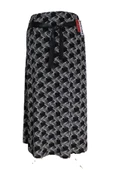 Nehir Lastikli Zikzak Desen Siyah Etek thumbnail 1