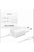 Samsung A20 / A30 / A50 / A70 / M20 / M23 / M51 Type-c 25w Orjinal Hızlı Şarj Aleti Cihazı Beyaz (kutulu) thumbnail 4