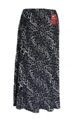 Kadın Betül 8 Parça Lastikli Astarsız Siyah Leopar Desenli Etek thumbnail 1