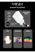 MINIX 25W iPhone 13 Pro Uyumlu Type-C Hızlı Şarj Pd Yeni Nesil Hızlı Şarj Aleti Adaptörü, 25W Adaptör thumbnail 1