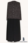 Siyah Zuhal Ceketli Büyük Beden Şık Yüksek kalite Anne Abiye Takım Elbise thumbnail 5