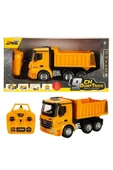 1:18 Sesli Işıklı USB Şarjlı Uzaktan Kumandalı Damperli Kamyon – 2.4 GHz, Hareketli Kasa, Gerçekçi İnşaat Aracı Oyuncak thumbnail 2